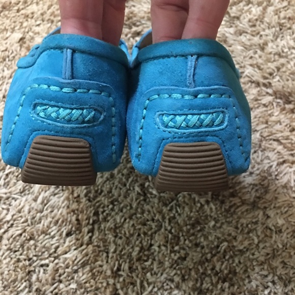 Patricia Green suede loafers blue turquoise - Picture 4 of 5